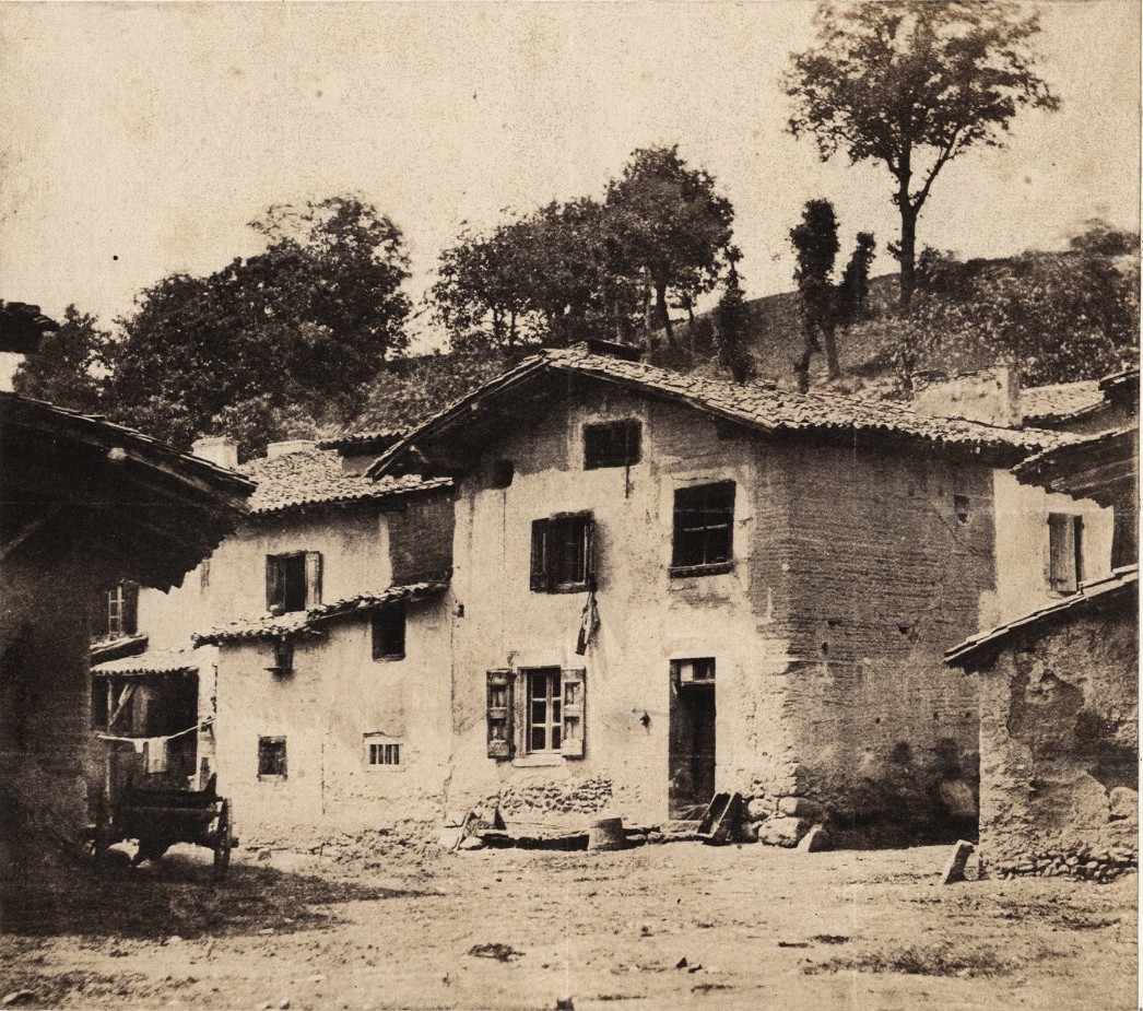 Rural village houses in landscape