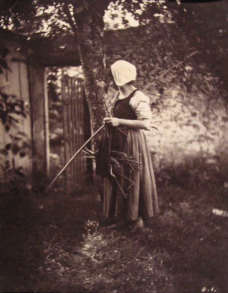Female Peasant Standing, holding Staff