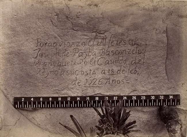 Historic Spanish Record of the Conquest, south side of Inscription Rock, New Mexico