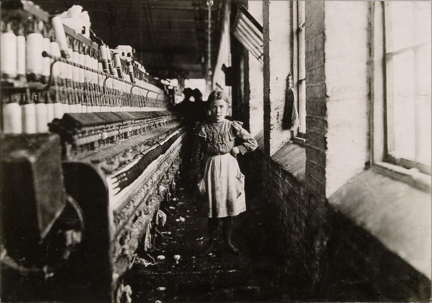 Girl with loom, Cotton Mill