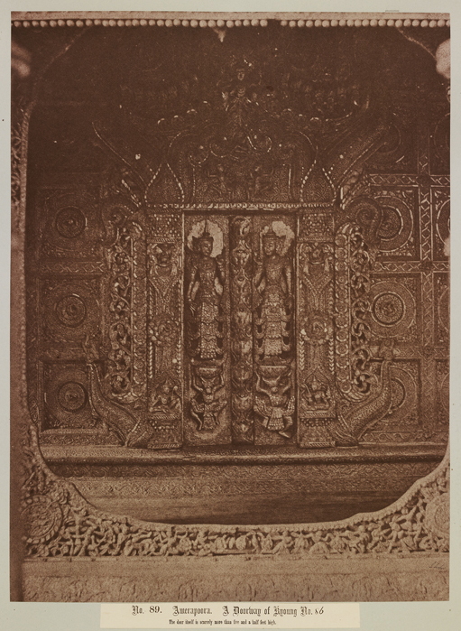 No. 89. Amerapoora. A doorway of Kyoung No. 86 [Maha-too-lo-Bounghian Kyoung]