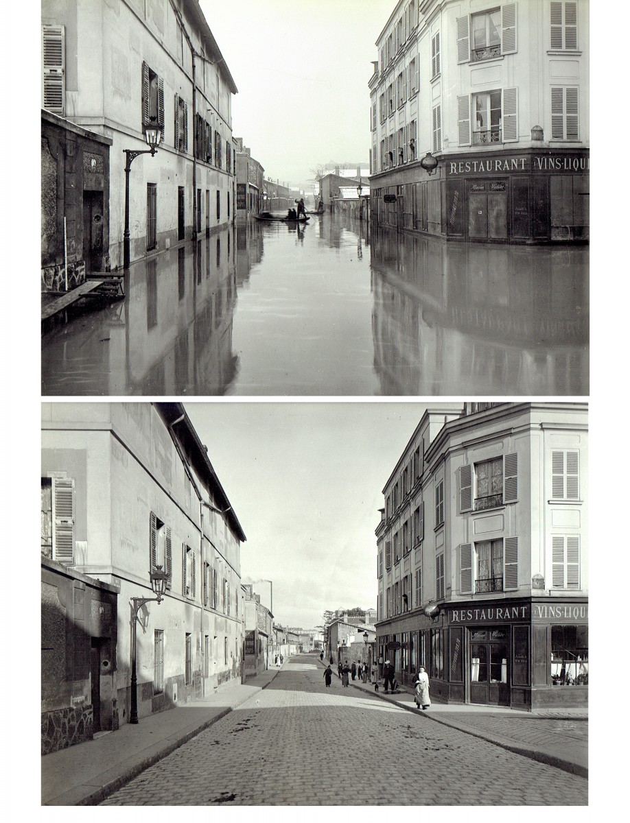 Paris Flood, Jan. 27-31, 1910 & six months later