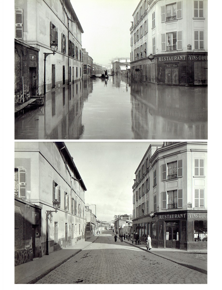 Paris Flood, Jan. 27-31, 1910  & six months later