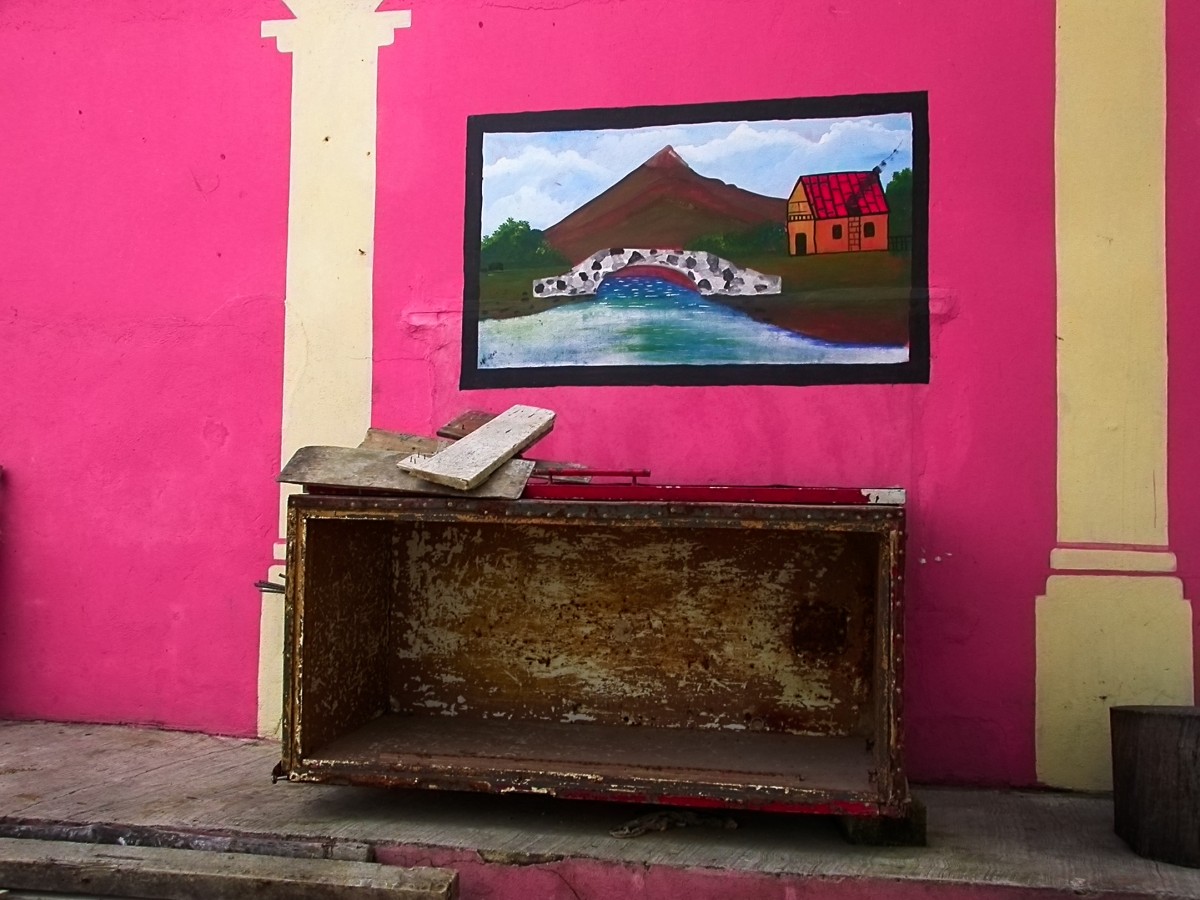 El muro rosa, Tlacotalpan, Veracruz