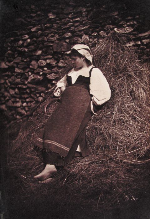 Female Peasant Leaning on Strawpile