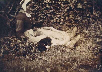 Female Peasant Seated, with Dogs