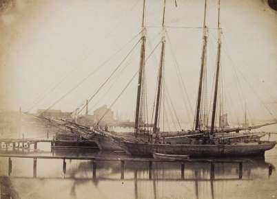Alexandria Harbor, Looking up from U.S. Military R.R. Wharf Towards Washington