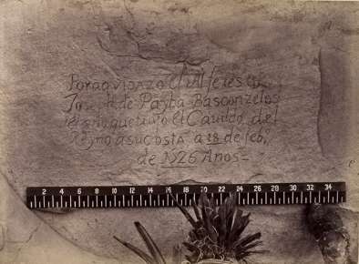 Historic Spanish Record of the Conquest, south side of Inscription Rock, New Mexico