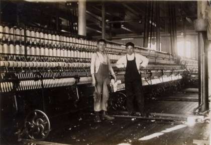 Boys with looms