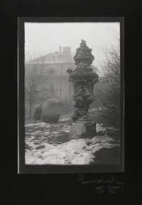 Urn in a Snowy Garden, Lanov, Czechoslavkia