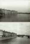 Paris Flood, Pont de Sully & Quai de Bethune, Jan. 27-31, 1910 & six months later